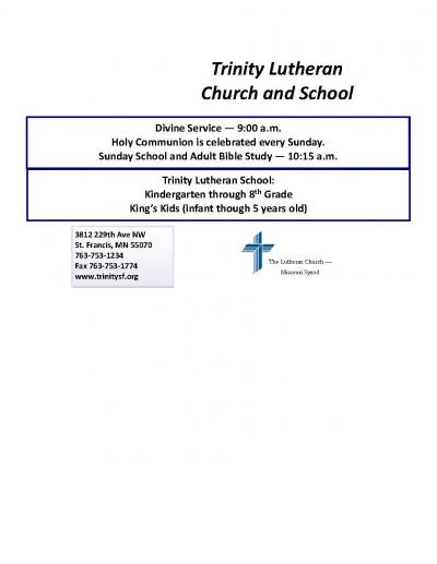 Trinity Lutheran Church and School