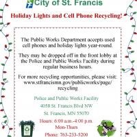Cell Phone and Holiday Lights Drop-Off Flyer