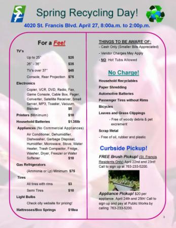 2019 Spring Recycling Day