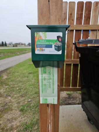 Organics Bag Dispenser, at Community Park